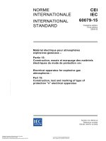 iec 60079-15 electrical apparatus for explosive gas atmospheres - construction, test and marking of type of protection n electrical apparatus