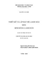 Thiết kế và lắp đặt hệ laser màu mini bơm bằng laser rắn 