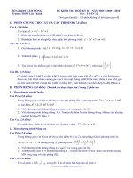Bài giảng Đề thi học kỳ II môn Toán năm học 2009 - 2010