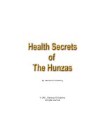 Tài liệu Health Secrets of The Hunzas ppt