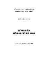Sự phân tích nửa dàn các nửa nhóm 