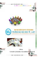 VẤN đề tự DO hóa tài CHÍNH ở VIỆT NAM 