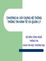 XÂY DỰNG HỆ THỐNG THÔNG TIN KINH TẾ VÀ QUẢN LÝ