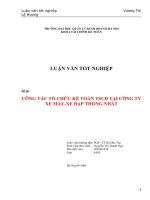Tài liệu Báo cáo tốt nghiệp: CÔNG TÁC TỔ CHỨC KẾ TOÁN TSCĐ TẠI CÔNG TY XE MÁY-XE ĐẠP THỐNG NHẤT docx