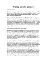 Tài liệu Trường học cho giám đốc docx