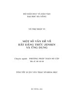 Một số vấn đề về bất đẳng thức jensen và ứng dụng 