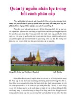 Tài liệu Quản lý nguồn nhân lực trong bối cảnh phân cấp pptx