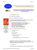 Tài liệu Lesson 1: A Simple Welcome Program ppt