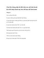 Tài liệu Cấp Giấy chứng nhận đủ điều kiện sản xuất kinh doanh hóa chất thuộc Danh mục hóa chất hạn chế kinh doanh pptx