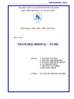 TIỂU LUẬN THẢM họa BHOPAL   ấn độ 