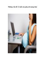 Tài liệu Những vấn đề về mắt của phụ nữ mang thai doc