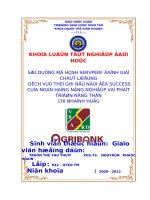 Sử dụng thang đo SERVPERF đánh giá chất lượng dịch vụ thẻ ghi nợ nội địa success của ngân hàng nông nghiệp và phát triển nông thôn việt nam – chi nhánh thừa thiên huế 