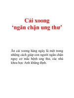 Tài liệu Cải xoong ‘ngăn chặn ung thư’ pdf