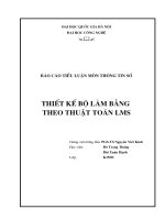 THIẾT kế bộ làm BẰNG THEO THUẬT TOÁN LMS 