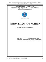 Hoàn thiện công tác lập và phân tích bảng cân đối kế toán tại công ty TNHH thương mại và xây dựng an sinh 