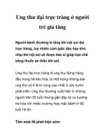 Tài liệu Ung thư đại trực tràng ở người trẻ gia tăng pdf