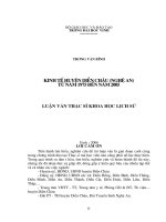 Kinh tế huyện diễn châu (nghệ an) từ năm 1975 đến năm 2005 