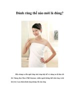 Tài liệu Đánh răng thế nào mới là đúng? doc