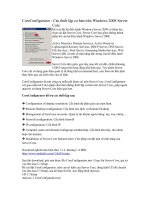 Tài liệu CoreConfigurator - Các thiết lập cơ bản trên Windows 2008 Server Core Khi cài đặt hệ ppt