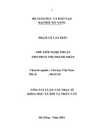 Thế giới nghệ thuật thơ phan thị thanh nhàn 