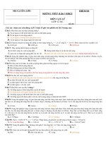 Bài giảng KT 1 TIẾT Lân1-HK2 LÝ 12NC  MÃ ĐỀ 300( Có ĐA)