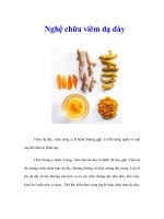 Tài liệu Nghệ chữa viêm dạ dày docx