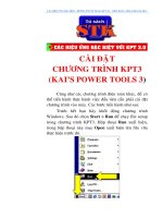 Tài liệu Cài đặt chương trình KPT3 docx
