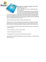Tài liệu Quậy phá và tiết kiệm thời gian với 10 thủ thuật Windows XP pptx