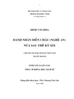 Danh nhân diễn châu (nghệ an) nửa sau thế kỷ XIX 