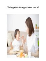 Tài liệu Những thức ăn nguy hiểm cho bé ppt