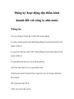 Tài liệu Đăng ký hoạt động địa điểm kinh doanh đối với công ty nhà nước pdf