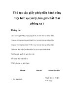 Tài liệu Thủ tục cấp giấy phép tiến hành công việc bức xạ (xử lý, lưu giữ chất thải phóng xạ ) pdf