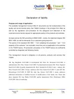 Tài liệu Declaration of liability pptx