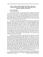 Một số kinh nghiệm chỉ đạo xây dựng “trường học thân thiện, học sinh tích cực” trong trường mầm non 