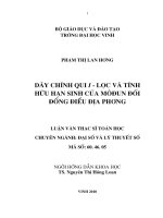 Dãy chính qui i   lọc và tính hữu hạn sinh của môđun đối đồng điều địa phương 