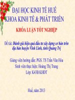 Slide đánh giá hiệu quả đầu tư xây dựng cơ bản trên địa bàn huyện vĩnh linh, tỉnh quảng trị 