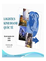 LOGISTICS KINHDOANH QUỐCTẾ: TỔNG QUAN MÔN HỌC