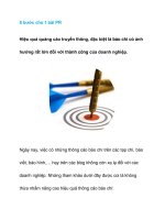 Tài liệu 8 bước cho 1 bài PR ppt