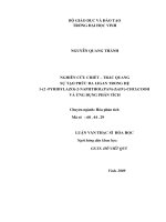 Nghiên cứu chiết   trắc quang sự tạo phức đa ligan trong hệ 1 (2 pyridylazo) 2 naphthol (PAN) Zr(IV) CHCl2COOH và ứng dụng phân tích 