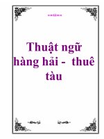 Tài liệu Thuật ngữ hàng hải - thuê tàu doc