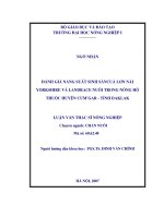 Đánh giá năng suất sinh sản của lợn nái yorkshire và landrace nuôi trong nông hộ thuộc huyện cưm’ gar , tỉnh đăklac 