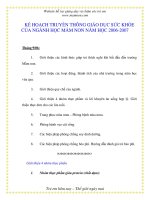 Tài liệu Website h tr gi ng d y và chăm sóc tr em www.Kế họach truyền thông giáo dục sức khỏe của nghành mầm non - Phần 9 pdf