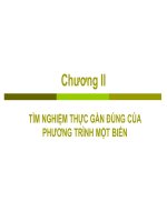 tìm NGHIỆM THỰC gần ĐÚNG của PHƯƠNG TRÌNH một BIẾN 