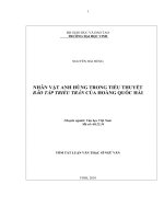 Nhân vật anh hùng trong tiểu thuyết bão táp triều trần của hoàng quốc hải 