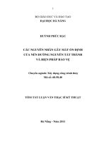 Các nguyên nhân gây mất ổn định của nền đường nguyễn tấ thành và biện pháp bảo vệ 