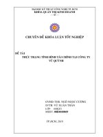 Thực trạng tình hình tài chính tại công ty vũ quỳnh  khóa luận tốt nghiệp 