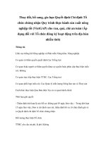 Tài liệu Thay đổi, bổ sung, gia hạn Quyết định Chỉ định Tổ chức chứng nhận Quy trình thực hành sản xuất nông nghiệp tốt (VietGAP) cho rau, quả, chè an toàn (Áp dụng đối với Tổ chức đăng ký hoạt động trên địa bàn nhiều tỉnh) pdf