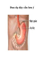 Tài liệu Đau dạ dày cần lưu ý pdf