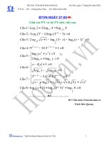 Tài liệu Các bài toán giải PT và hệ PT siêu việt (Bài tập và hướng dẫn giải) pdf