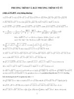 Bài giảng PT VÀ BPT VÔ TỈ